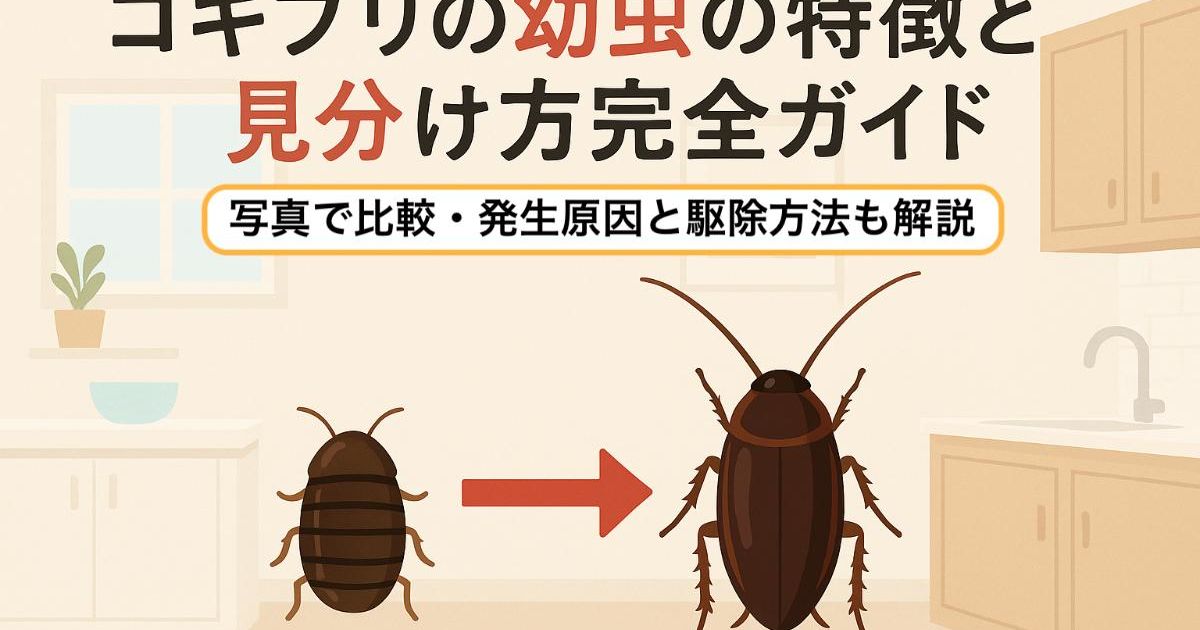 ゴキブリの幼虫の特徴と見分け方完全ガイド｜写真で比較・発生原因と駆除方法も解説