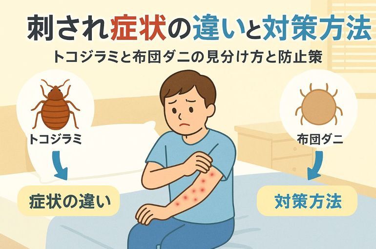 布団で虫に刺された！？トコジラミとダニの症状の違いと撃退法
