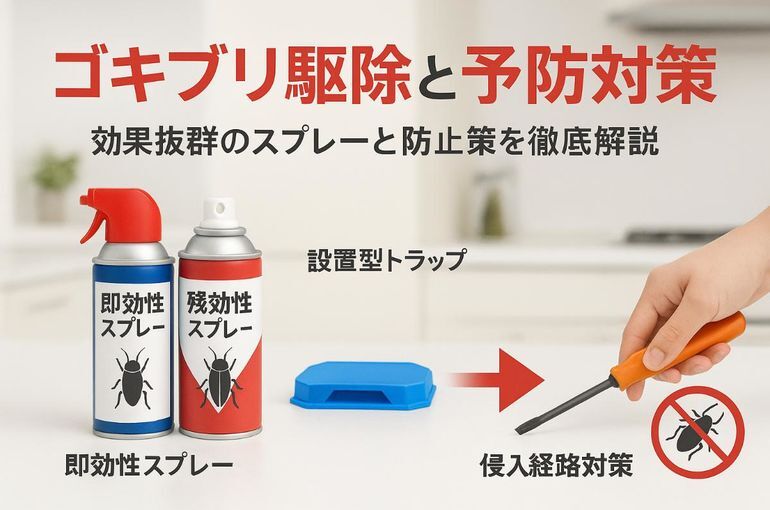 ゴキブリスプレーを比較！効果の高い駆除方法と予防対策の全知識