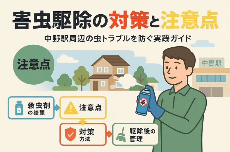 中野駅周辺の害虫駆除の効果的な対策と注意点！殺虫剤の種類も解説