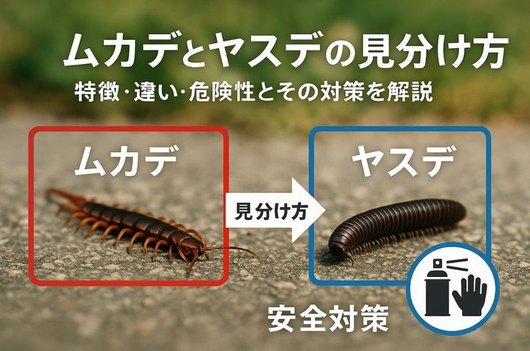 ムカデとヤスデの違いを徹底解説！見分け方と安全対策