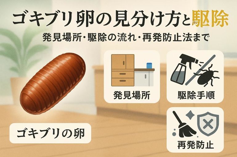 ゴキブリの卵の見た目や発見場所と駆除方法を徹底解説｜対処法と再発防止まで網羅