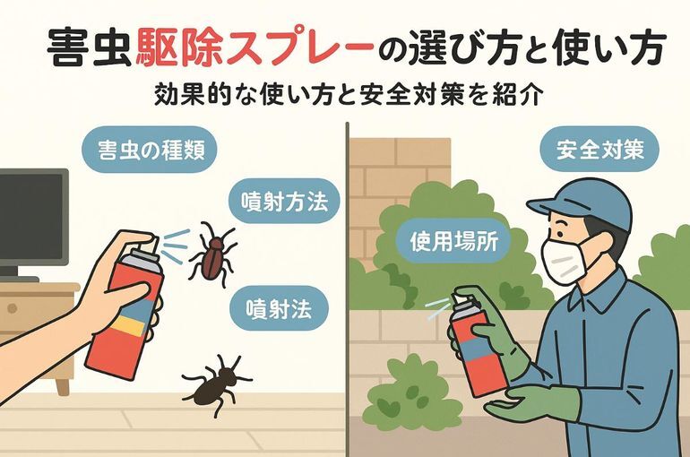 害虫駆除スプレーの選び方と効果的な使い方！安全対策も徹底解説