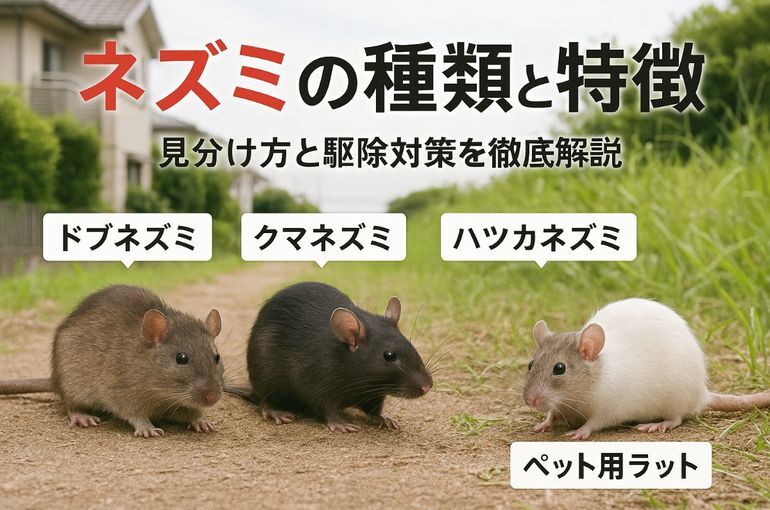 ネズミの種類を徹底解説｜特徴一覧と見分け方・家や野生・ペットの違いと駆除対策ガイド