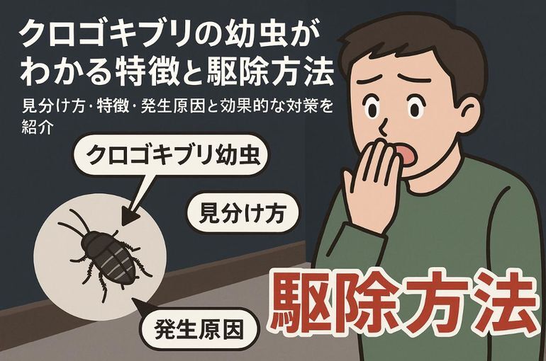 クロゴキブリの幼虫がわかる特徴と駆除方法｜見分け方・効果的対策・発生原因も解説