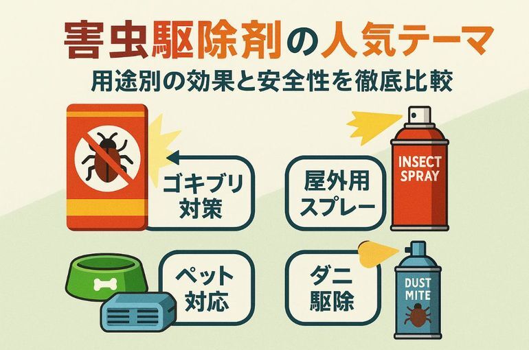 害虫駆除剤の選び方と比較表【用途別効果と安全性を徹底解説】