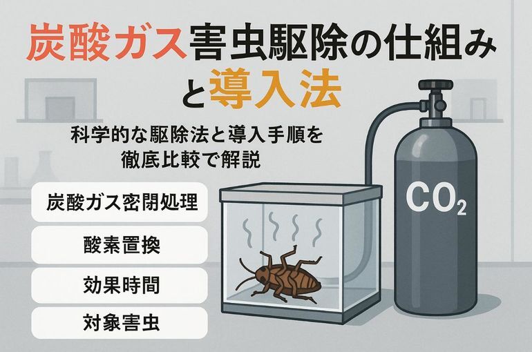 害虫駆除で使用される炭酸ガスの仕組みと効果的な導入法を徹底比較