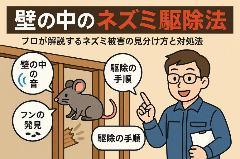 壁の中のネズミ撃退のプロが教える被害サインと駆除方法まとめ