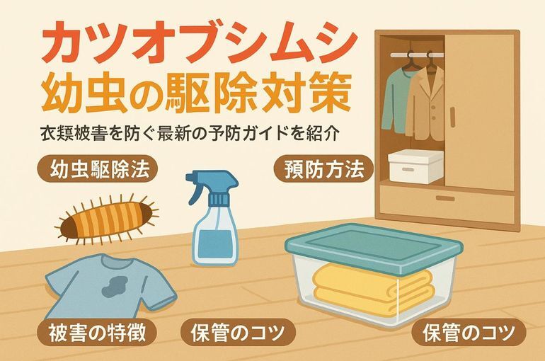 カツオブシムシの幼虫駆除の完全対策法と衣類被害を防ぐ最新予防ガイド