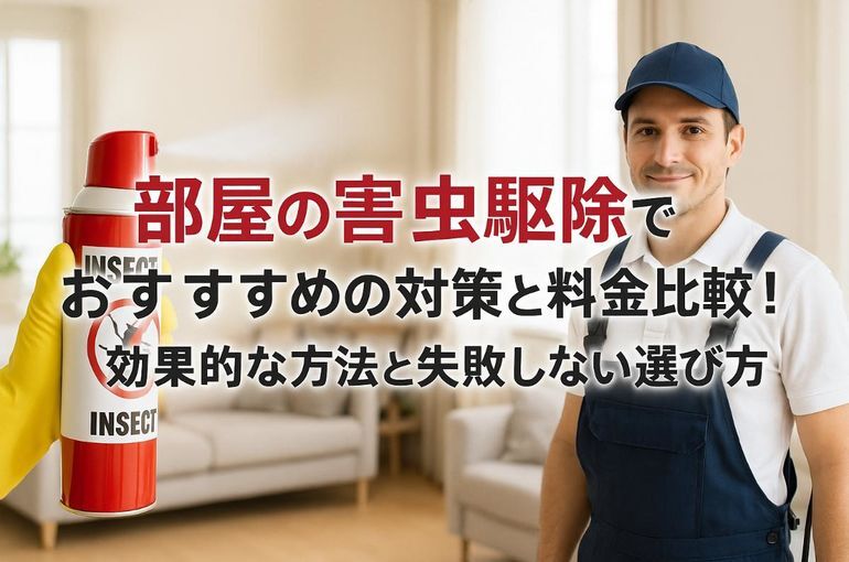 部屋の害虫駆除でおすすめの対策と料金比較！効果的な方法と失敗しない選び方