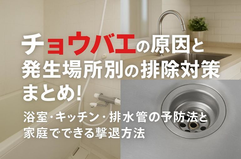 チョウバエの原因と発生場所別の駆除対策まとめ！浴室・キッチン・排水管の予防法と家庭でできる撃退方法