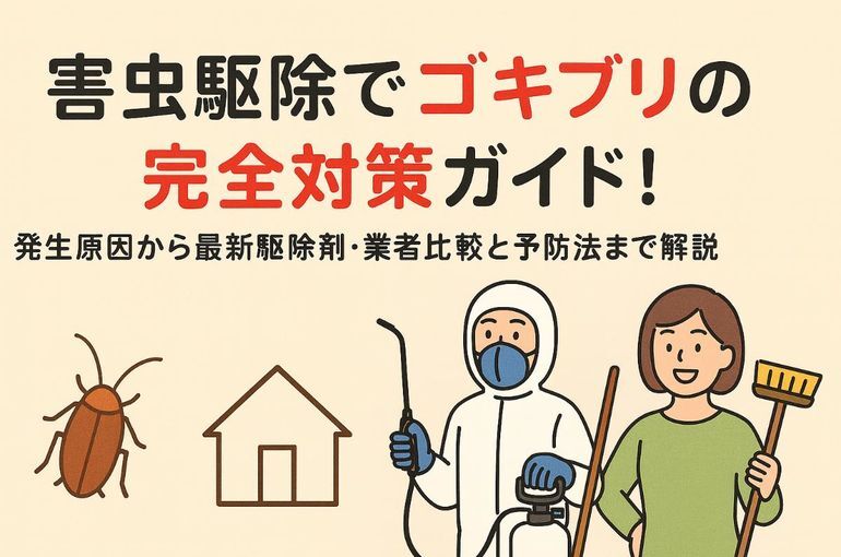 害虫駆除でゴキブリの完全対策ガイド！発生原因から最新駆除剤・業者比較と予防法まで解説