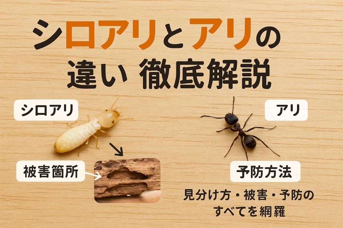 シロアリアリじゃないの分類と違いを徹底解説！見分け方と被害対策・予防方法まで徹底解説