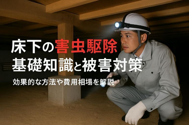 床下の害虫駆除を行うための基礎知識と被害対策｜効果的な方法や費用相場を解説