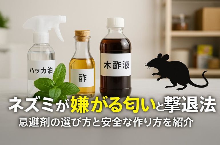 ネズミが嫌がる匂いの一覧と効果的な撃退方法！おすすめ忌避剤や安全な作り方も解説