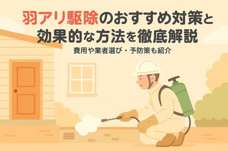 羽アリ駆除のおすすめ対策と効果的な方法を徹底解説｜費用や業者選び・予防策も紹介