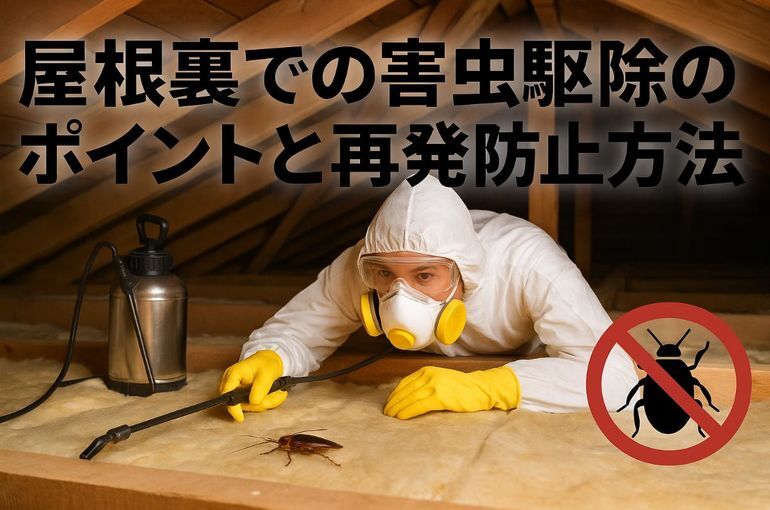 屋根裏での害虫駆除のポイントと再発防止方法