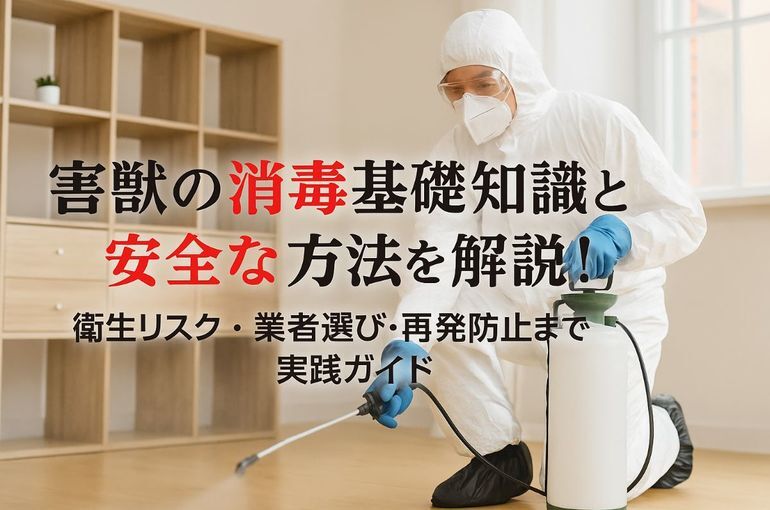 害獣の消毒基礎知識と安全な方法を解説！衛生リスク・業者選び・再発防止まで実践ガイド
