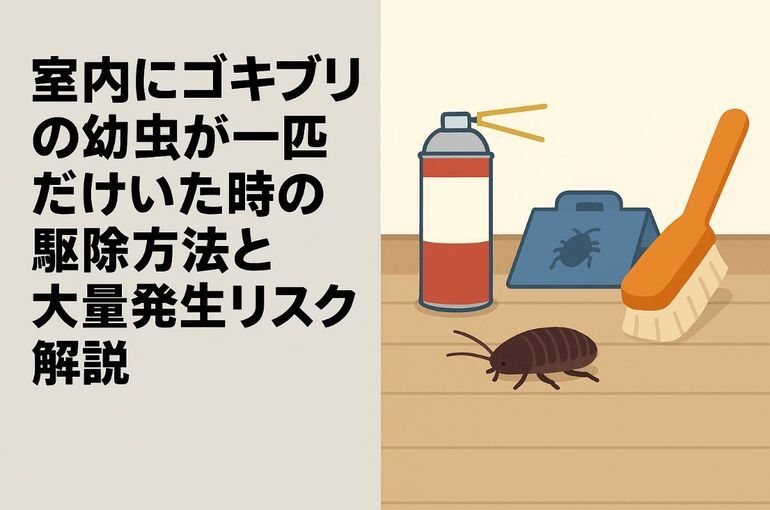室内にゴキブリの幼虫が一匹だけいた時の駆除方法と大量発生リスク解説
