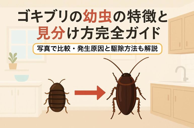 ゴキブリの幼虫の特徴と見分け方完全ガイド｜写真で比較・発生原因と駆除方法も解説