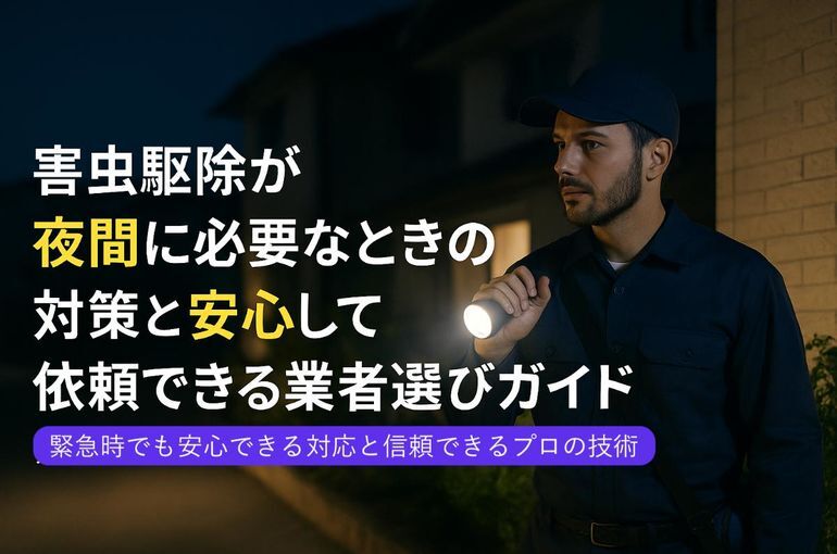 害虫駆除が夜中に必要なときの対策と安心して依頼できる業者選びガイド！
