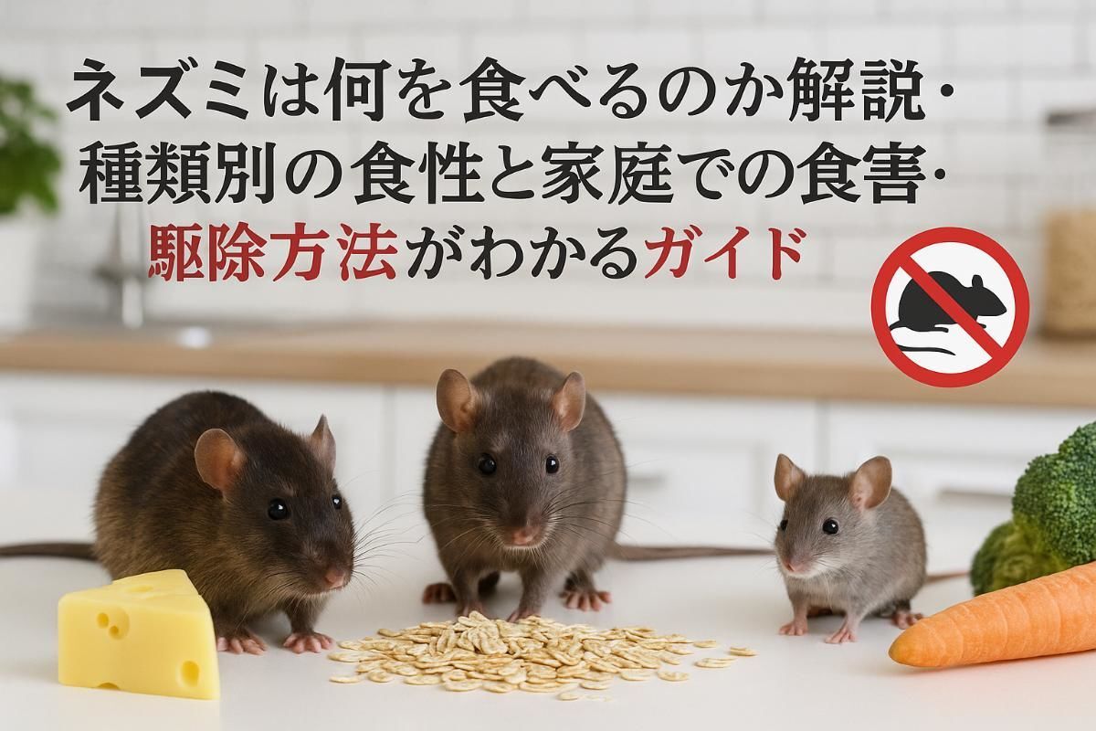 ネズミは何を食べるのか解説・種類別の食性と家庭での食害・駆除方法がわかるガイド！