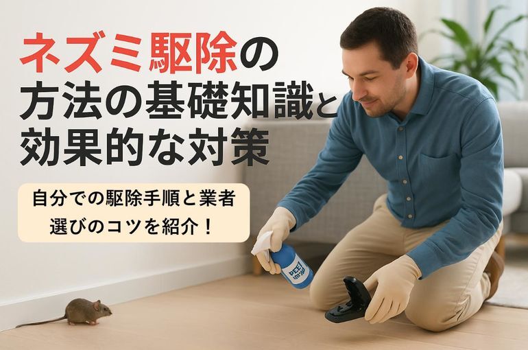 ネズミ駆除の方法の基礎知識と効果的な対策｜自分での駆除手順と業者選びのコツを紹介！
