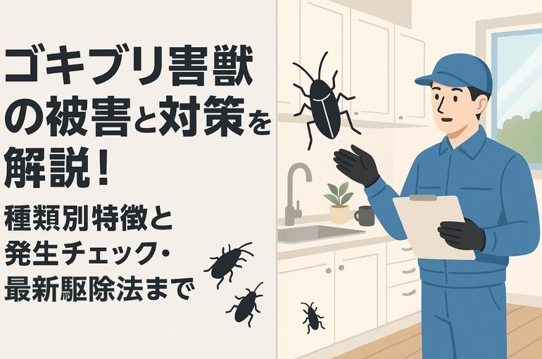 ゴキブリ害獣の被害と対策を解説！種類別特徴と発生チェック・最新駆除法まで