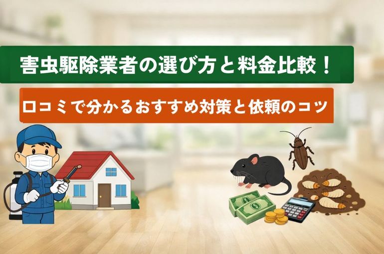 害虫駆除業者の選び方と料金比較｜口コミで分かるおすすめ対策と依頼のコツ
