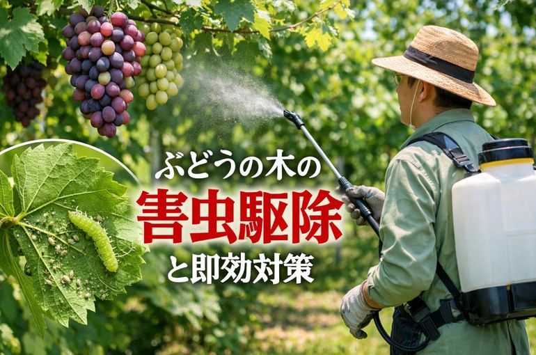 ぶどうの木の害虫駆除の基礎と即効対策｜主な発生害虫一覧とおすすめ殺虫剤・防除方法