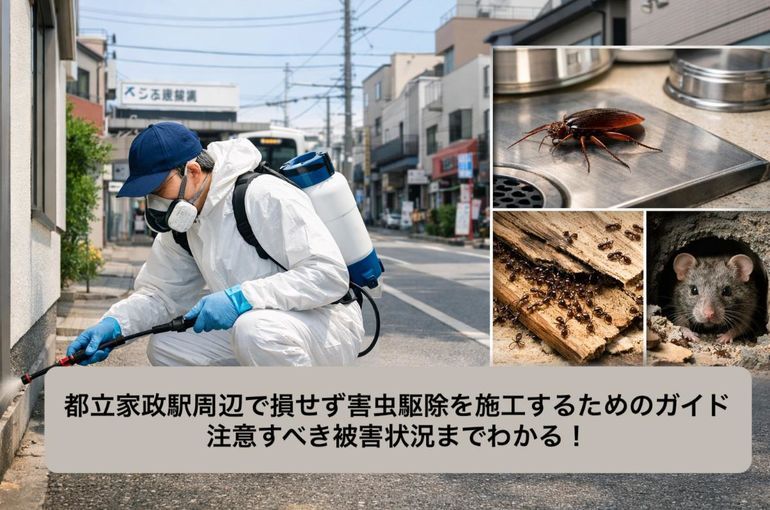 都立家政駅周辺で損せず害虫駆除を施工するためのガイド・注意すべき被害状況までわかる！