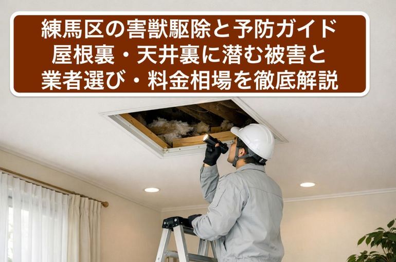 練馬区の害獣駆除と予防ガイド｜屋根裏・天井裏に潜む被害と業者選び・料金相場を徹底解説