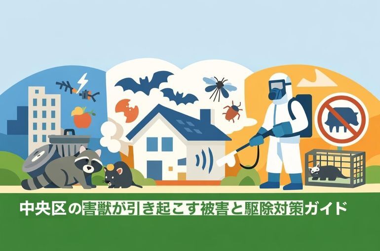 中央区の害獣が引き起こす被害と駆除対策ガイド｜天井裏の足音や糞尿で見分ける安全な初動