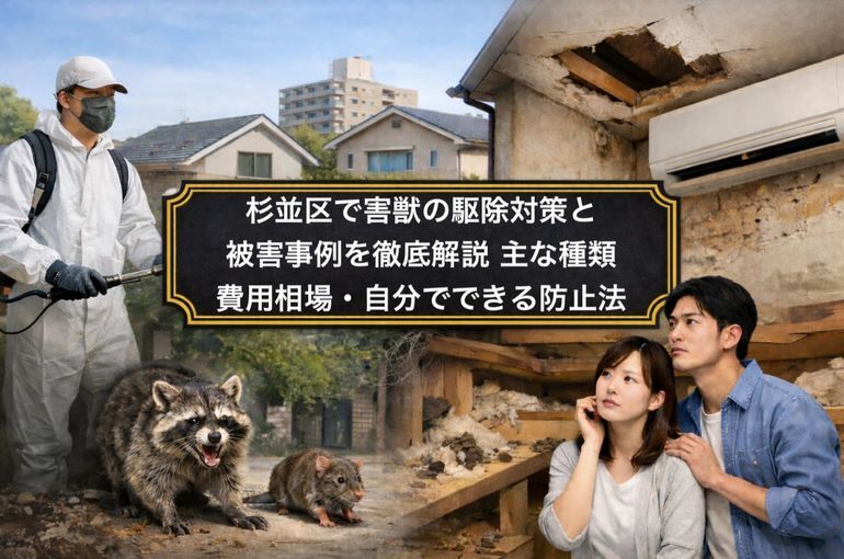 杉並区で害獣の駆除対策と被害事例を徹底解説｜主な種類・費用相場・自分でできる防止法